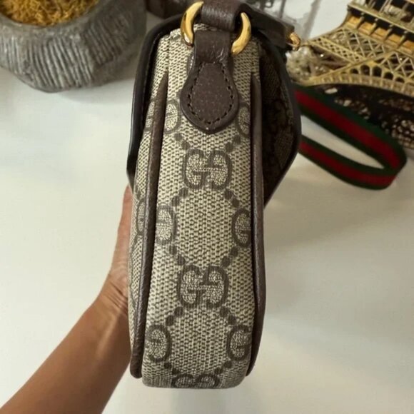 Gucci Beige and Brown GG Crossbody Bag - Picture 5 of 8